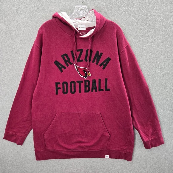 Fanatics Other - Arizona Cardinals Men‎ Sweatshirt XL Red Logo Embroidered Hoodie NFL Drawstring